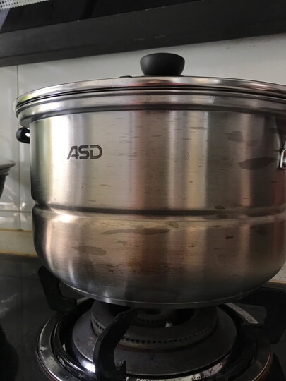 爱仕达 蒸锅 不锈钢锅 双层蒸锅 电磁炉蒸锅 蒸馒头锅具 蒸笼 QVL1526(WG) 晒单图