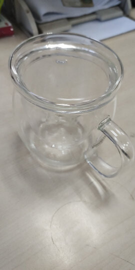 品茶忆友 玻璃茶具 茶杯耐热玻璃杯水杯茶漏茶滤三件杯 p-05凝露杯 450ml 晒单图