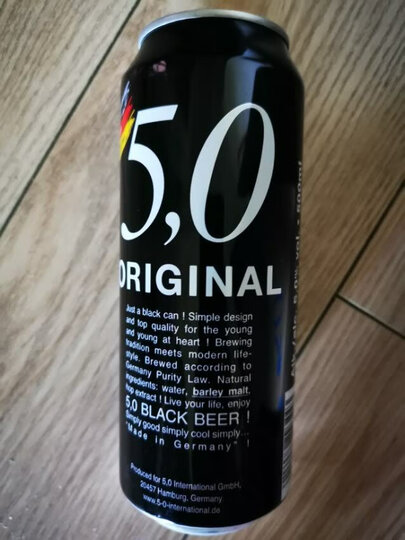 5.0德国进口小麦白啤酒原浆型口感自然浑浊型500ml*12听罐装整箱 晒单图