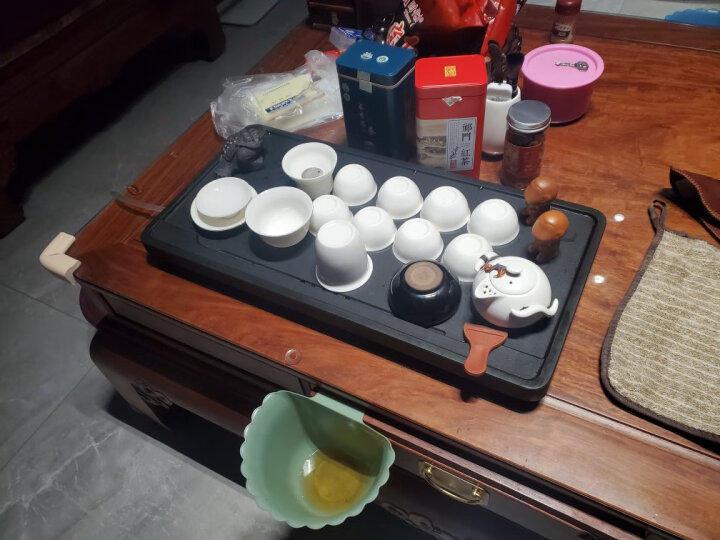 咪曦茶具套装整套功夫茶具陶瓷茶杯茶壶茶海公道杯六君子组合套装定制 白瓷茶具套装 晒单图