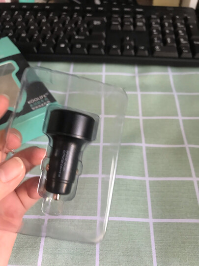 KOOLIFE 车载充电器车充点烟器3.1A快充双USB一拖二手机充电器头 电压检测LED数显苹果华为手机通用-金属金色 晒单图