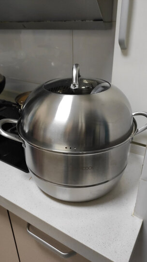 美厨(maxcook)二层蒸锅 不锈钢加厚复底30CM 电磁炉通用 蒸煮两用MCZ196 晒单图