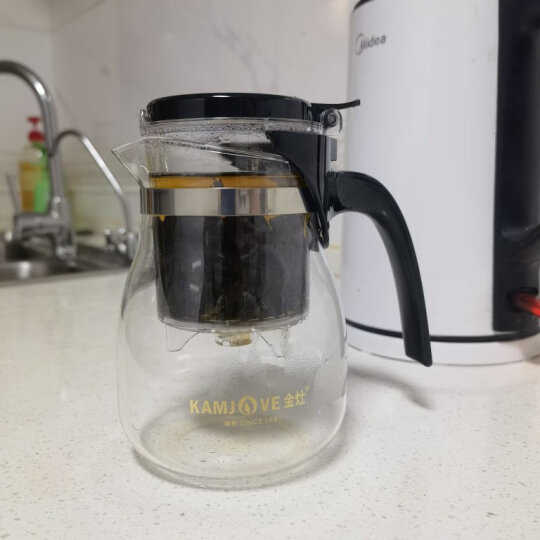 金灶（KAMJOVE）玻璃茶壶飘逸杯 泡茶壶茶道杯 花茶壶红茶泡茶器茶水分离杯TP-757 单茶壶700ml 晒单图