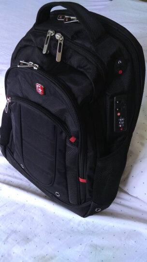 SWISSGEAR电脑包 双肩背包男15.6英寸笔记本包苹果戴尔商务旅行休闲学生书包 SA-9951黑色 晒单图