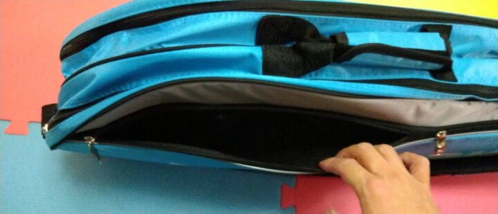 川崎KAWASAKI羽毛球拍包独立鞋袋单肩背包3支装TCC-047蓝色 晒单图