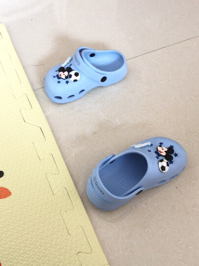 迪士尼 Disney 拖鞋 儿童凉拖鞋宝宝洞洞鞋防滑家居鞋099粉色14码内长14cm 晒单图