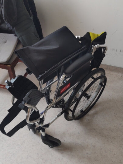 鱼跃（yuwell）居家护理型轮椅H059B 半躺型带坐便器椅餐板钢管加固 手动折叠老人轮椅车 晒单图