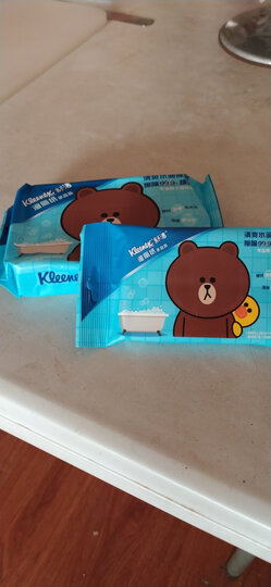 舒洁(Kleenex)LINE Friends 湿厕纸 40片*3包装+10片*2包装 清洁湿纸巾湿巾 可搭配卷纸卫生纸使用 晒单图