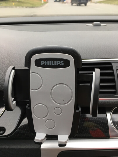 飞利浦(PHILIPS)车载手机支架 汽车导航支架空调出风口夹/吸盘多用支架汽车用品DLK35002黑色 晒单图
