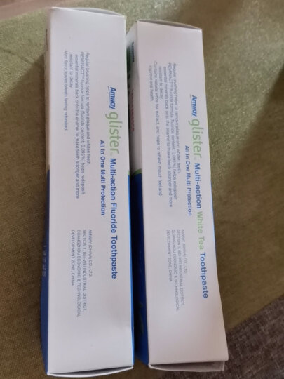 安利白茶牙膏和多效含氟牙膏200g两支装安利成人牙膏新包装升级款 晒单图