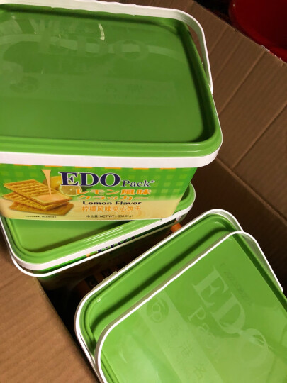 EDO PACK零食苏打夹心饼干 送礼团购礼盒 榴莲风味 600g/盒 晒单图