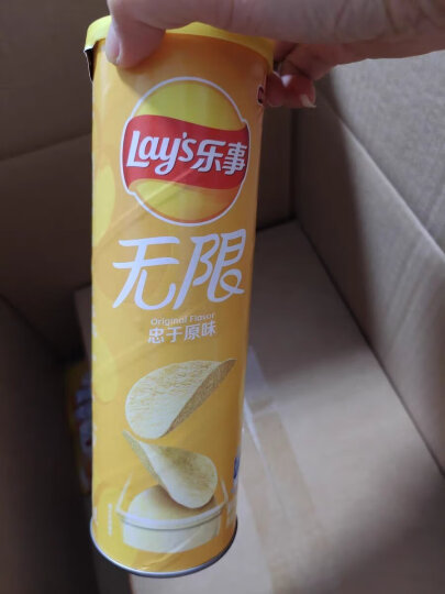 乐事（Lay's）无限 薯片 忠于原味104g 罐装 膨化食品 零食 休闲食品 晒单图