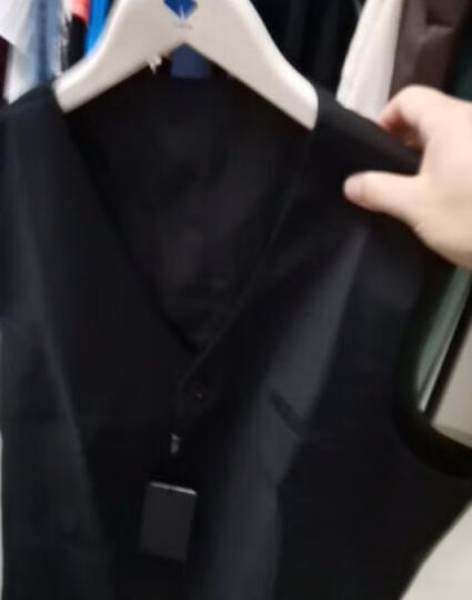 HAIPAIHAOYU 西装马甲男修身商务正装马夹打底背心 黑色马甲 180/100A 晒单图