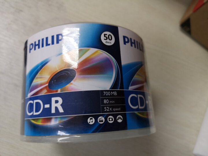 飞利浦（PHILIPS）CD-R光盘 刻录盘 空白光盘 刻录光盘 光碟 52速700M 手拎乖乖桶 桶装50片 晒单图