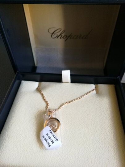 萧邦（Chopard）HappyDiamonds系列珠宝18k玫瑰金项链圆形3钻锁骨链 晒单图