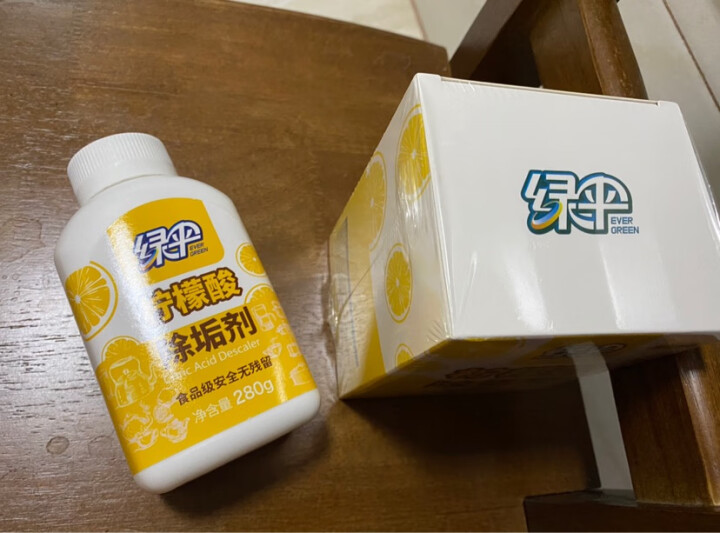 绿伞 柠檬酸除垢剂280g 饮水机清洗剂电水壶除水垢清洁剂去水垢清洗剂 晒单图