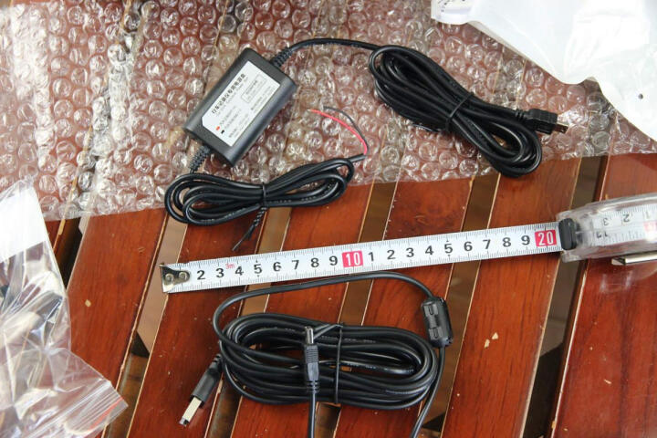 行车记录仪电源线充电线 迷你mini USB供电数据线导航仪T型V3口充电器连接加粗 3.5米直头 带抗干扰磁环 晒单图