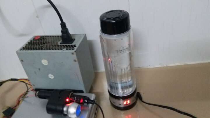 欧之宝车载电热烧水杯12V24V 汽车用烧水壶电加热杯车载电热杯双层 玻璃内胆热水杯 12V/24V通用金色95W/420ML 晒单图