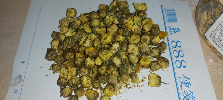 中国香港品牌 虎标 茶叶 花草茶 菊花茶 胎菊花茶 桐乡胎菊 杭白菊120g 晒单图