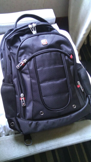SWISSGEAR时尚双肩包 14.6英寸电脑包男商务背包苹果笔记本包 休闲旅行包学生书包 SA-9911黑色 晒单图