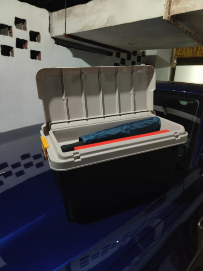 爱丽思（IRIS) 汽车收纳箱储物箱 RV600 40升 PP树脂材料 深绿/灰色 晒单图