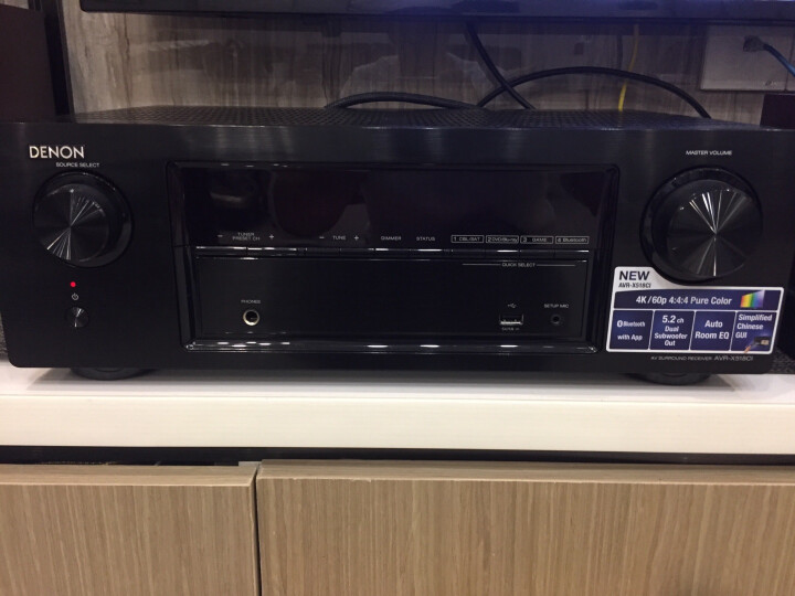 天龙（DENON）AVR-X250BT 家庭影院5.1声道AV功放机 4K 杜比DTS 蓝牙 进口家用功放 黑色 晒单图