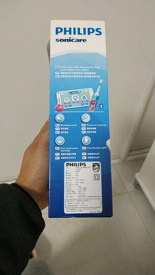 飞利浦(PHILIPS) 电动牙刷 蓝牙版 儿童声波震动(自带刷头*2) (标准/迷你刷头随机发货) HX6322/04 晒单图