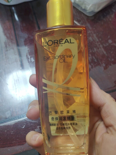 欧莱雅（LOREAL）护发精油女小金瓶红瓶干枯毛躁头发烫染受损柔顺卷发免洗护发礼物 小金瓶100ml 晒单图