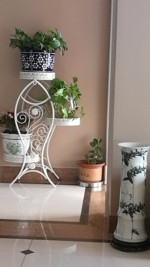 景韵雅成 景德镇瓷器陶瓷花瓶花艺 富贵竹花瓶 落地插花摆件 水培花瓶家居客厅装饰工艺品瓷器 花仙子福气瓶 大号 晒单图