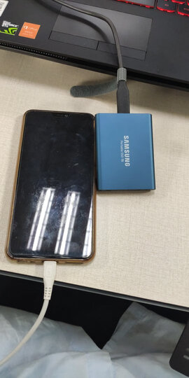 三星(SAMSUNG) 500GB Type-c USB3.1 移动硬盘 固态(PSSD)T5 珊瑚蓝 最大传输速度540MB/s 安全便携 晒单图