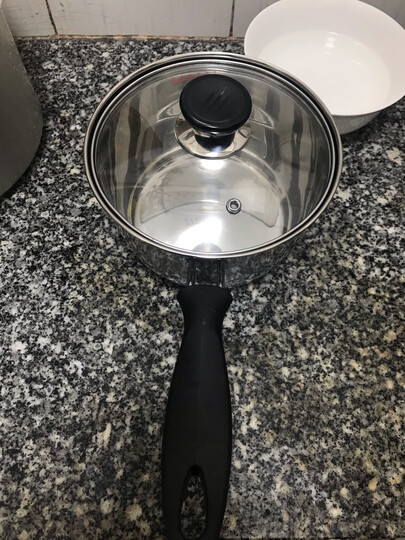 美厨(maxcook)奶锅 304不锈钢奶锅汤锅16cm 泡面煮奶辅食锅 加厚复合底 燃气炉电磁炉通用LN116 晒单图