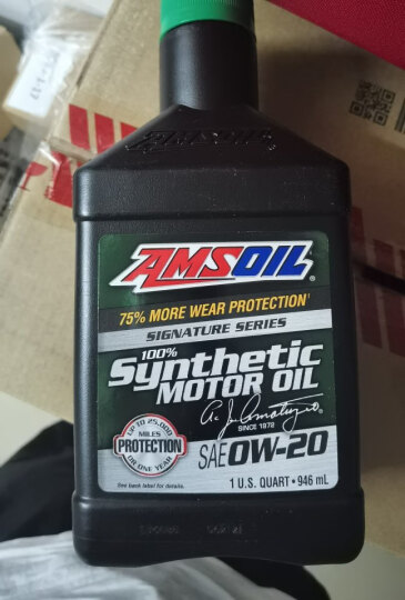 安索（AMSOIL）全合成机油 润滑油 0W-20 SP 946ml 签名版ASMQT 养车保养 晒单图