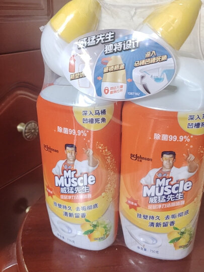 威猛先生（Mr Muscle）洁厕剂(500g+100g)*4瓶 柠檬香型 洁厕灵 洁厕液 马桶清洁 晒单图
