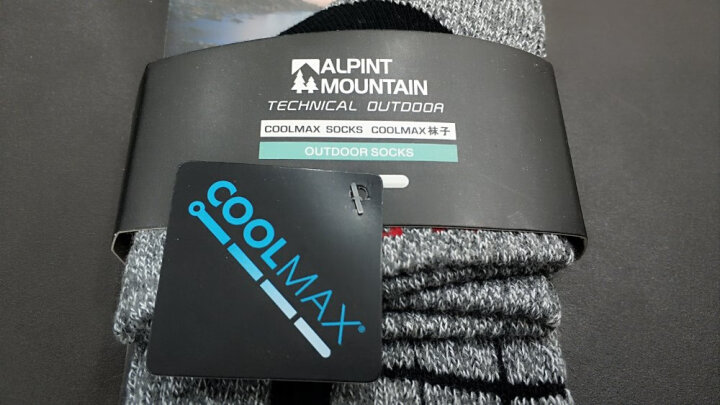 ALPINT MOUNTAIN登山袜COOLMAX男户外加厚运动袜透气马拉松袜子篮球袜徒步袜舒适 晒单图