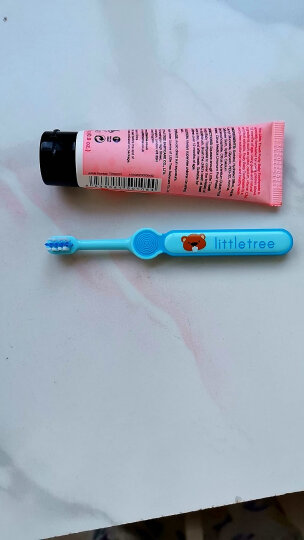 小树苗 儿童牙膏牙刷套装G 宝宝牙膏草莓70g+婴幼儿牙刷软毛粉色 适合2-4岁 不含氟无色素可吞咽 特护系列 晒单图