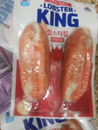 思潮大林 韩国进口蟹肉棒鳕龙虾蟹柳蟹棒低脂即食蟹味棒king 90g*3袋 晒单图