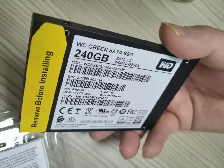 西部数据（WD) 120GB SSD固态硬盘 SATA3.0 Green系列 家用普及版 高速 低耗能 晒单图