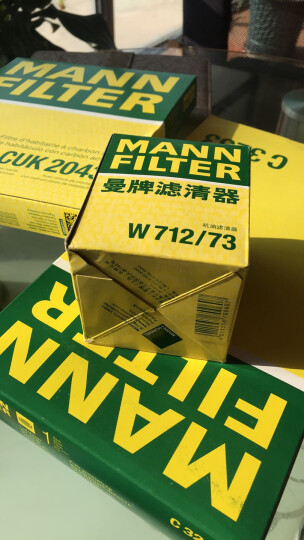 曼牌（MANNFILTER）机油滤清器机油滤芯机滤W712/73 W712/73M马自达3/6福克斯麦柯斯 晒单图