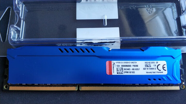 金士顿(Kingston) DDR3 1866 16GB(8G×2)套装 台式机内存 骇客神条 Fury雷电系列 蓝色 晒单图