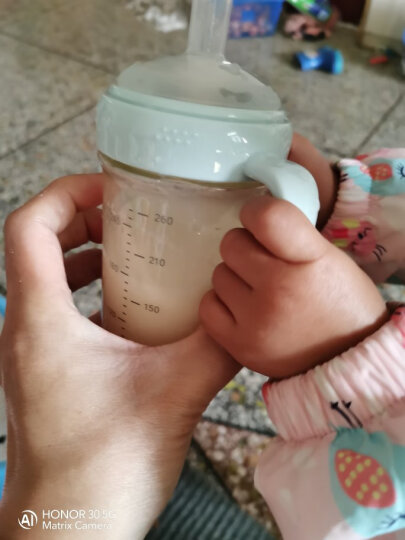 可拉贝拉儿童吸管杯喝奶专用1-2-3-岁以上大宝宝ppsu婴儿奶瓶大童耐摔水杯 粉色大口奶瓶 280ml 6月+ 喝奶专用 晒单图