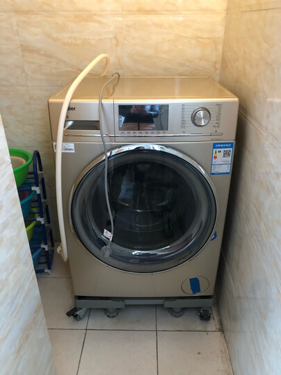 海尔(Haier) 46CM纤薄纤维防皱8公斤洗烘一体直驱变频滚筒洗衣机 空气洗 EG8014HB88LGU1 晒单图