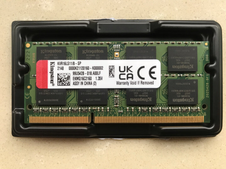 金士顿 (Kingston) 2GB DDR3 1600 笔记本内存条 晒单图