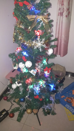 格瑞芬（Gryffon） 圣诞树套餐圣诞装饰品圣诞帽子礼品礼物彩灯 2.1米加密(195配件+电池彩灯) 晒单图