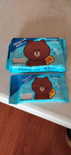 舒洁(Kleenex)LINE Friends 湿厕纸 40片*3包装+10片*2包装 清洁湿纸巾湿巾 可搭配卷纸卫生纸使用 晒单图