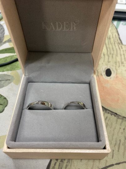 卡蒂罗（KADER）莫比乌斯情侣戒指银对戒求婚送男女友520生日礼物 925银-经典款【可刻字】 晒单图