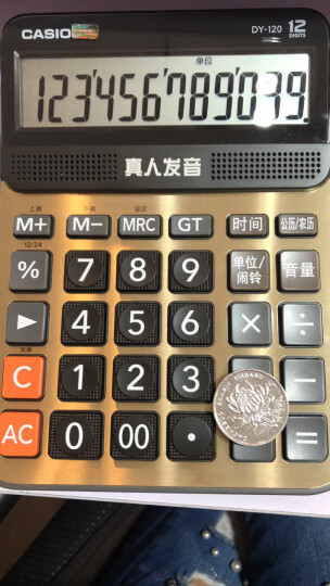 卡西欧（CASIO） DY-120-GD 语音计算器蟠龙金 真人发音金属机身 晒单图