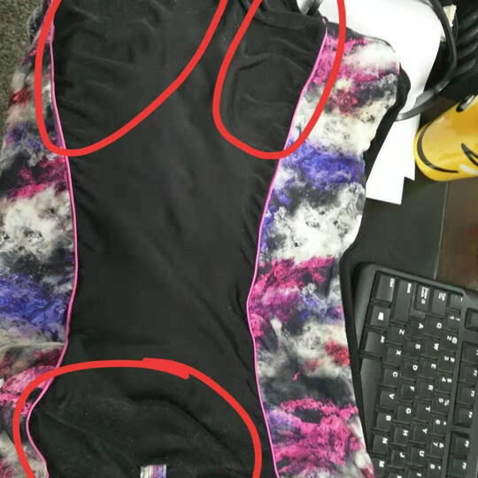 英发(YINGFA) 英发(yingfa)泳衣女连体平角游泳衣 温泉保守大码遮肚泳衣 1619-1桔 XXL 晒单图