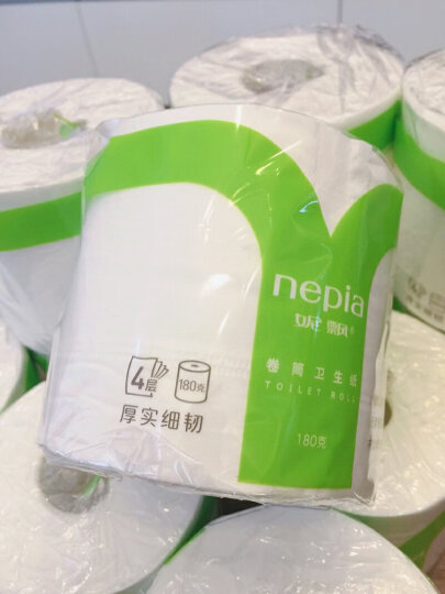 妮飘（Nepia）有芯卷纸3层400节*10卷家用厕纸无香卫生纸卷筒纸可溶于水纸巾 晒单图