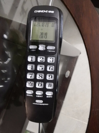 中诺 电话机 座机 固定 电话 来电显示  桌壁两用 免电池 有线板机 坐机 C259黑色 办公伴侣 晒单图