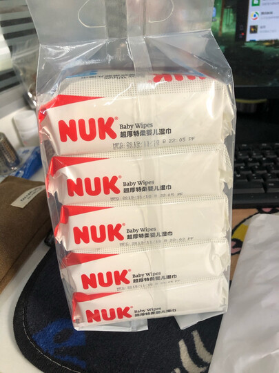 NUK儿童婴儿湿巾超厚特柔宝宝湿巾便携出行新生儿绵柔抽纸巾湿纸巾10抽*5包装(加大加厚款) 晒单图